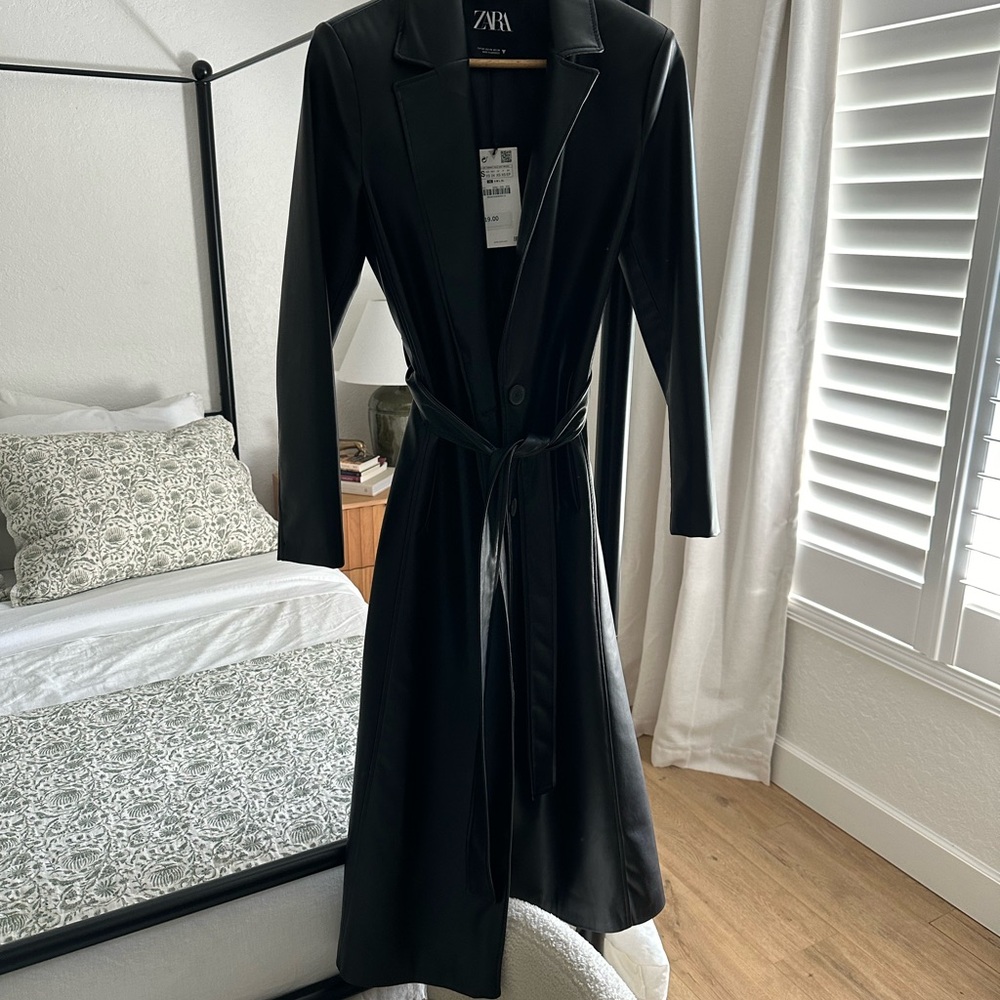 Zara Faux Leather Trench